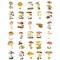 Wrapables Decorative Scrapbooking Washi Stickers, DIY Crafts for Stationery, Diary, Card Making (60 pcs)